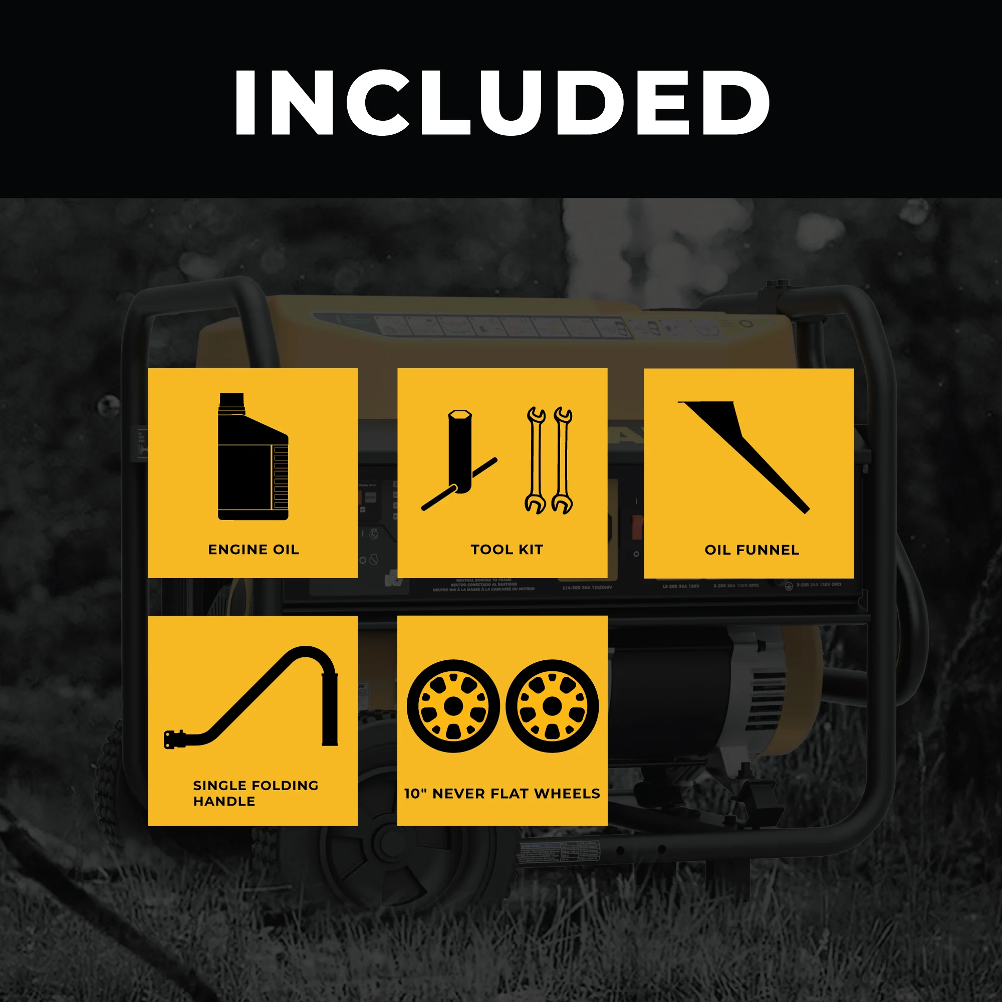 Gas Portable Generator 8350W Recoil Start 120/240V - Image 3